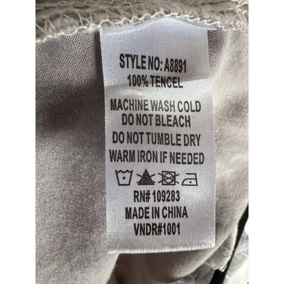 Vintage Havana Tie-Dye Tencel Button-Up Shirt Jacket With Pockets & Frayed Hem L - Picture 6 of 16